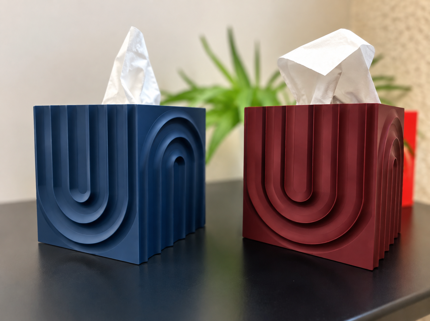 Echo Square Tissue Box Cover | Minimalist Modern Decor | Tissue Holder - Image 4