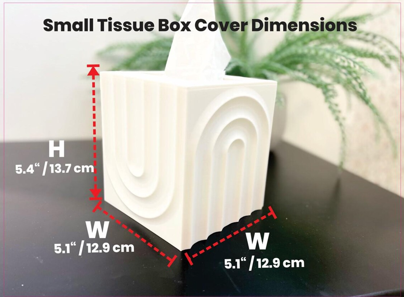 Echo Square Tissue Box Cover | Minimalist Modern Decor | Tissue Holder - Image 11