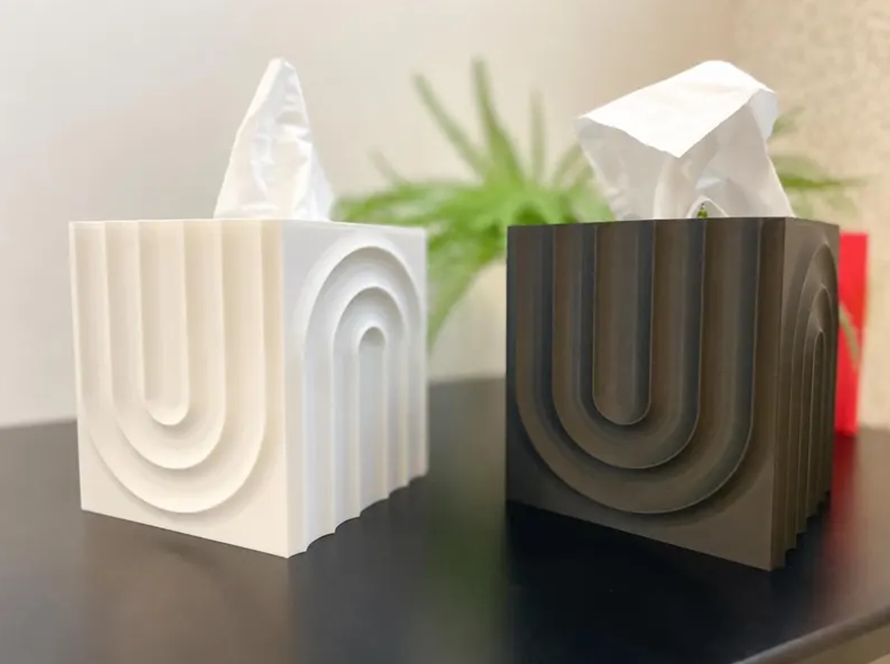 Echo Square Tissue Box Cover | Minimalist Modern Decor | Tissue Holder - Image 16